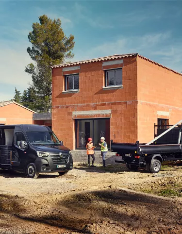 Renault Trucks Master Van and Chassis on a construction site